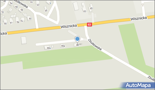 Radzyń Podlaski, Zbulitowska, 66, mapa Radzyń Podlaski