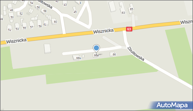 Radzyń Podlaski, Zbulitowska, 66a, mapa Radzyń Podlaski