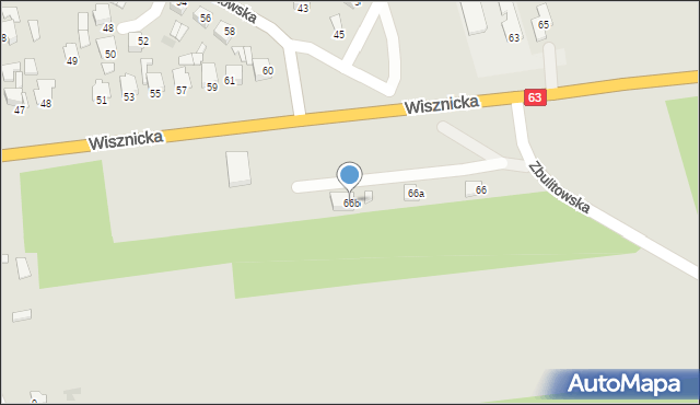 Radzyń Podlaski, Zbulitowska, 66b, mapa Radzyń Podlaski