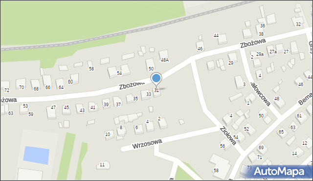 Siewierz, Zbożowa, 31, mapa Siewierz