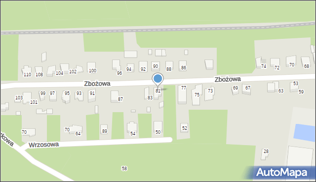 Siewierz, Zbożowa, 81, mapa Siewierz