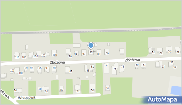 Siewierz, Zbożowa, 90, mapa Siewierz