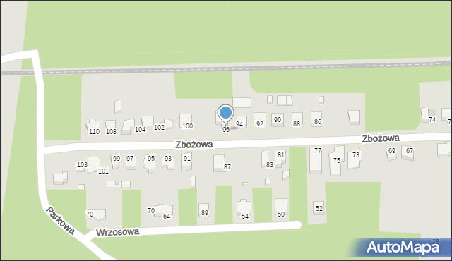 Siewierz, Zbożowa, 96, mapa Siewierz