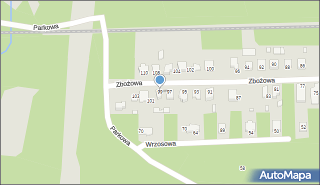 Siewierz, Zbożowa, 99, mapa Siewierz