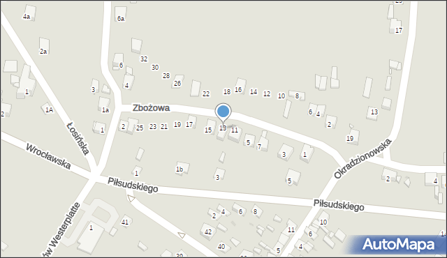 Sławków, Zbożowa, 13, mapa Sławków