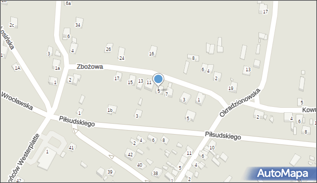 Sławków, Zbożowa, 5, mapa Sławków