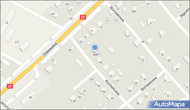 Starogard Gdański, Zblewska, 83A, mapa Starogard Gdański