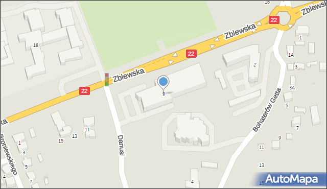 Starogard Gdański, Zblewska, 9, mapa Starogard Gdański