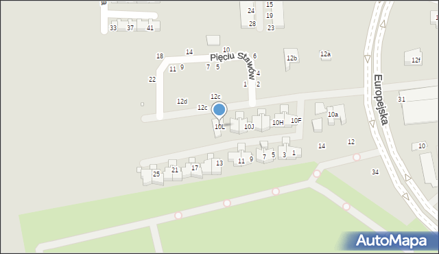 Szczecin, Zbójnicka, 10L, mapa Szczecina