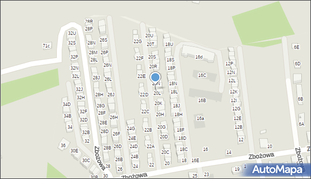 Wieliczka, Zbożowa, 20M, mapa Wieliczka