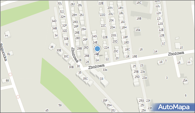 Wieliczka, Zbożowa, 24A, mapa Wieliczka