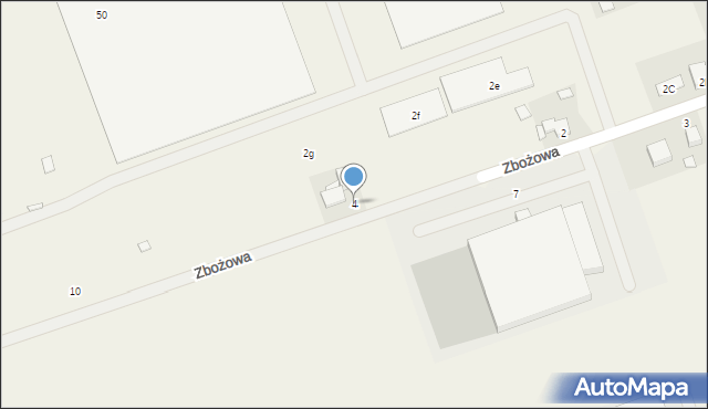 Wysogotowo, Zbożowa, 4, mapa Wysogotowo