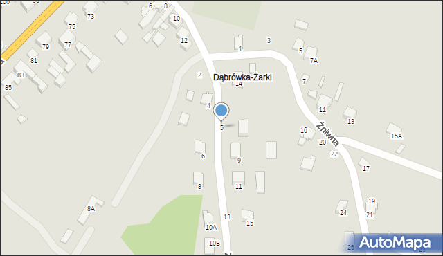 Zawiercie, Zbożowa, 5, mapa Zawiercie