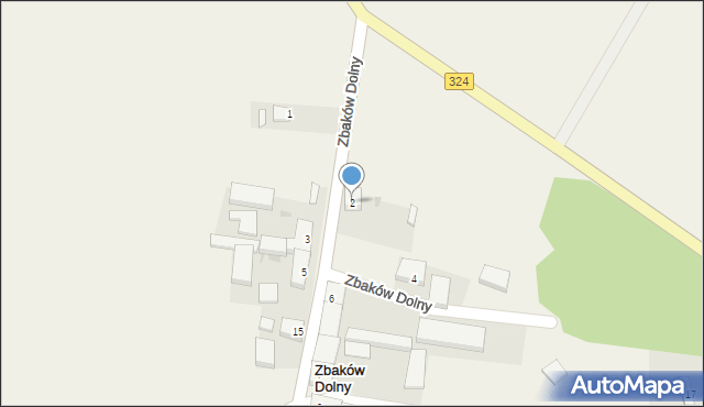 Zbaków Dolny, Zbaków Dolny, 2, mapa Zbaków Dolny