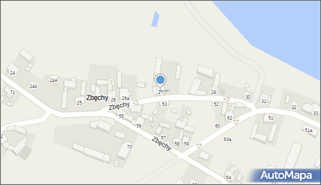 Zbęchy, Zbęchy, 27, mapa Zbęchy