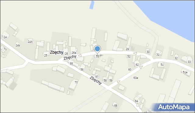 Zbęchy, Zbęchy, 53, mapa Zbęchy