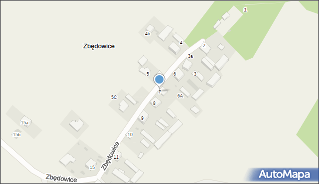 Zbędowice, Zbędowice, 7, mapa Zbędowice