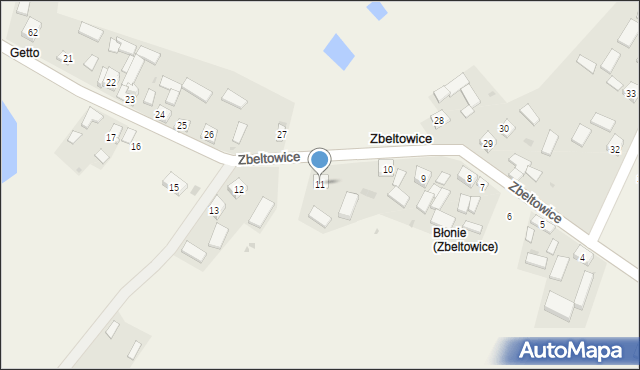 Zbeltowice, Zbeltowice, 11, mapa Zbeltowice