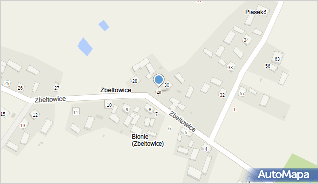 Zbeltowice, Zbeltowice, 29, mapa Zbeltowice