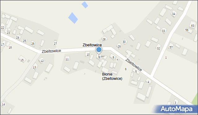 Zbeltowice, Zbeltowice, 9, mapa Zbeltowice