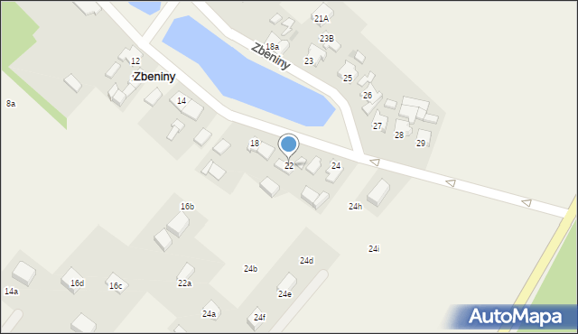 Zbeniny, Zbeniny, 22, mapa Zbeniny