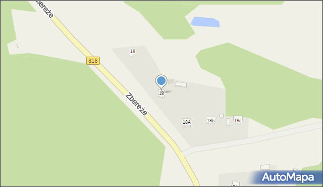 Zbereże, Zbereże, 18, mapa Zbereże