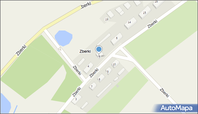 Zberki, Zberki, 5, mapa Zberki