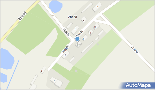 Zberki, Zberki, 7, mapa Zberki