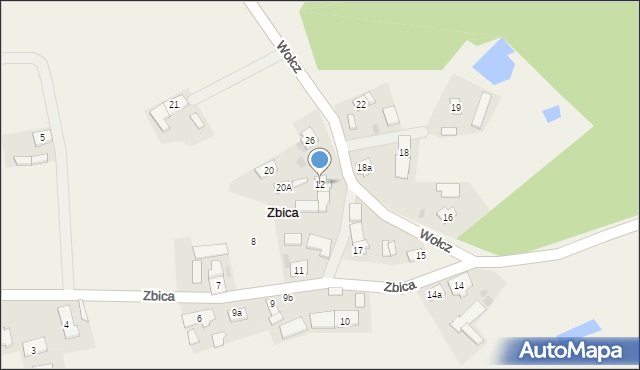 Zbica, Zbica, 12, mapa Zbica