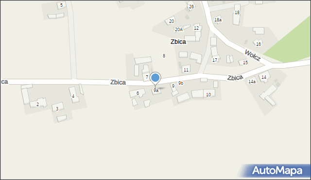 Zbica, Zbica, 9a, mapa Zbica