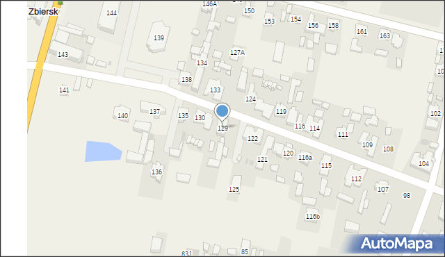 Zbiersk-Cukrownia, Zbiersk-Cukrownia, 129, mapa Zbiersk-Cukrownia