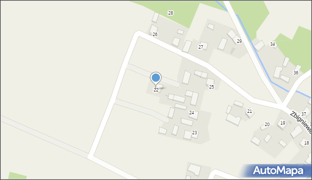 Zbigniewice, Zbigniewice, 22, mapa Zbigniewice