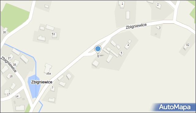 Zbigniewice, Zbigniewice, 6, mapa Zbigniewice