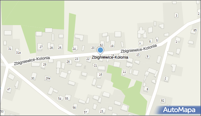 Zbigniewice-Kolonia, Zbigniewice-Kolonia, 17, mapa Zbigniewice-Kolonia