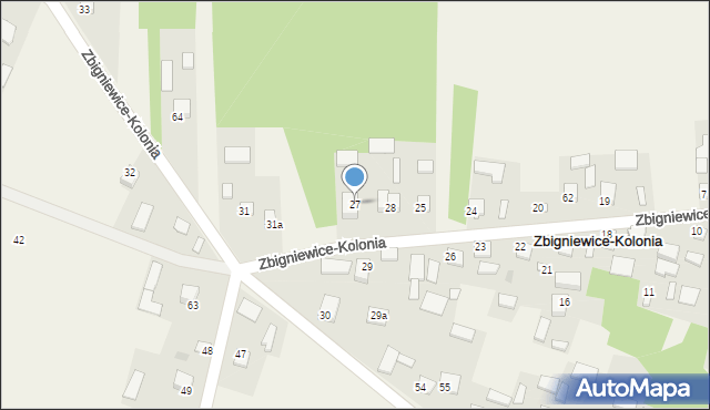 Zbigniewice-Kolonia, Zbigniewice-Kolonia, 27, mapa Zbigniewice-Kolonia