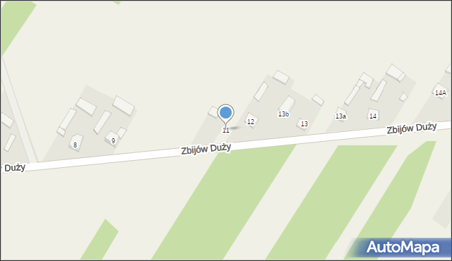 Zbijów Duży, Zbijów Duży, 11, mapa Zbijów Duży