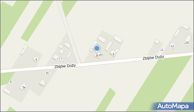 Zbijów Duży, Zbijów Duży, 8, mapa Zbijów Duży