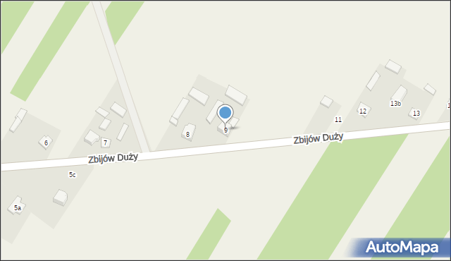 Zbijów Duży, Zbijów Duży, 9, mapa Zbijów Duży