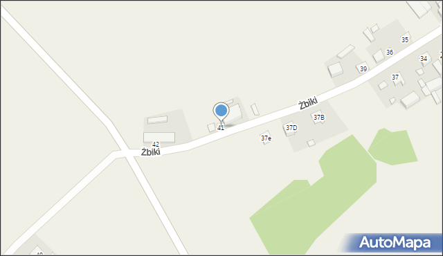 Żbiki, Żbiki, 41, mapa Żbiki