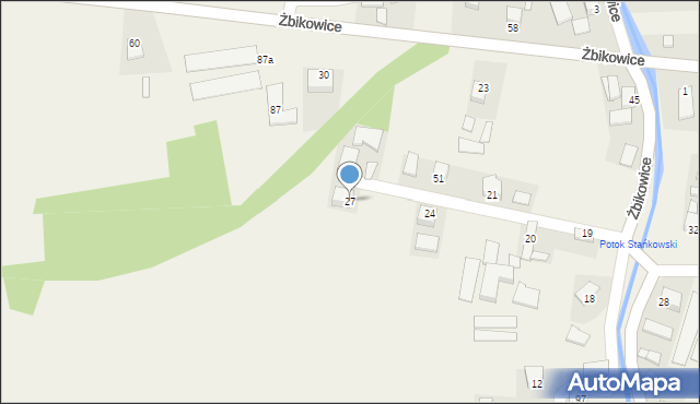 Żbikowice, Żbikowice, 27, mapa Żbikowice