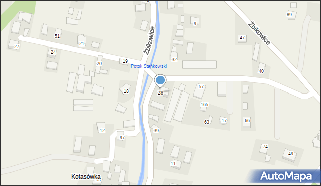 Żbikowice, Żbikowice, 28, mapa Żbikowice