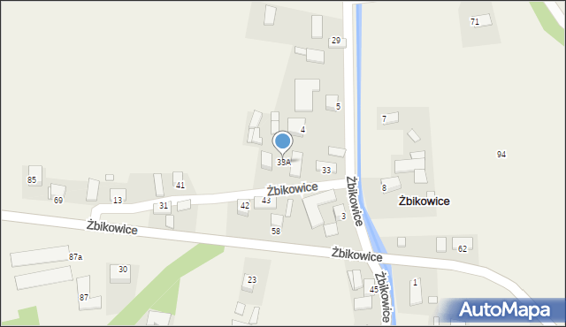 Żbikowice, Żbikowice, 33A, mapa Żbikowice