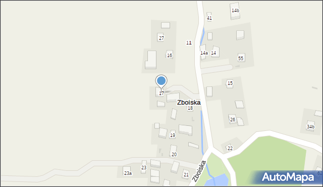 Zboiska, Zboiska, 17, mapa Zboiska