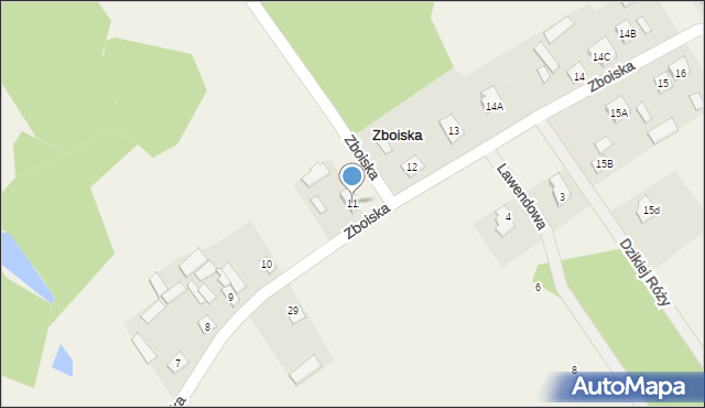 Zboiska, Zboiska, 11, mapa Zboiska