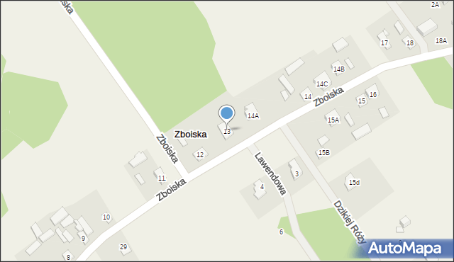 Zboiska, Zboiska, 13, mapa Zboiska