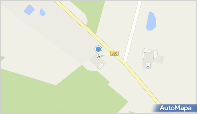 Zbójno, Zbójno, 25, mapa Zbójno