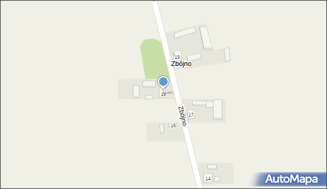 Zbójno, Zbójno, 18, mapa Zbójno