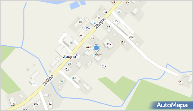 Zbójno, Zbójno, 130a, mapa Zbójno