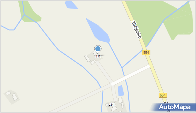 Zbójno, Zbójno, 133, mapa Zbójno