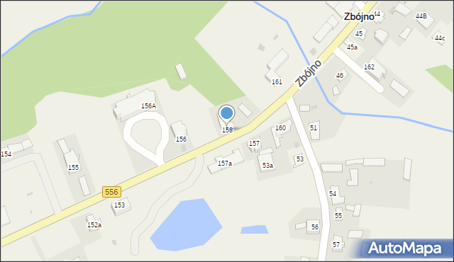 Zbójno, Zbójno, 158, mapa Zbójno